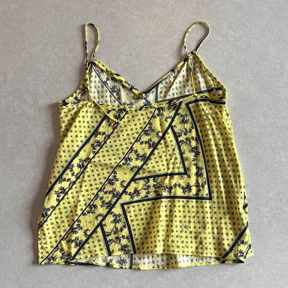 Ganni Silk Mix Top in Minion Yellow ASO Emily in Paris - Picture 9 of 10